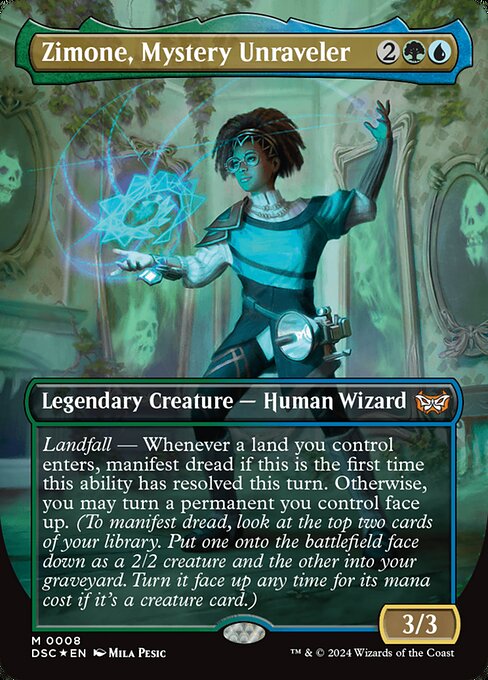 Zimone, Mystery Unraveler (Borderless) - Commander: Duskmourn: House of Horror