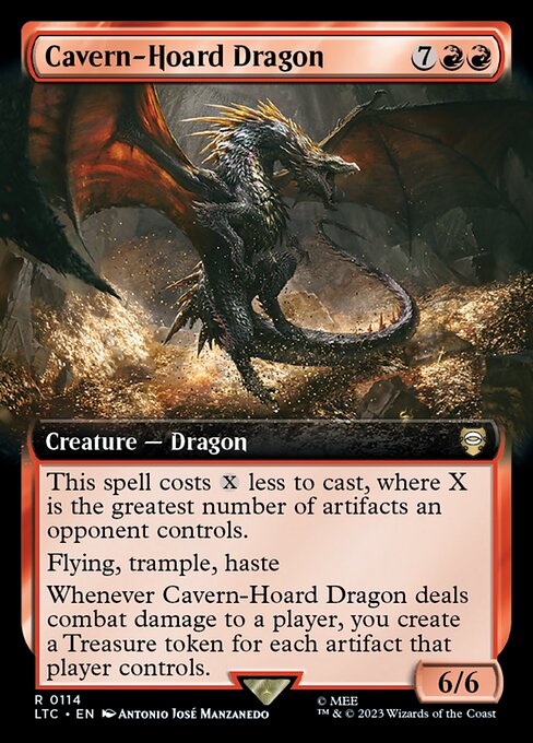 Cavern-Hoard Dragon (Extended Art) - Commander: The Lord of the Rings: Tales of Middle-earth