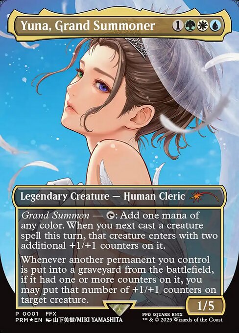 Yuna, Grand Summoner (Borderless) (Foil) - WPN & Gateway Promos