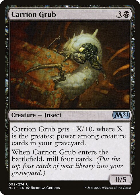 Carrion Grub (Foil) - Core Set 2021