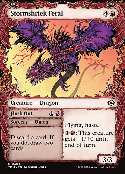 Stormshriek Feral (Showcase) (Foil) - Tarkir: Dragonstorm