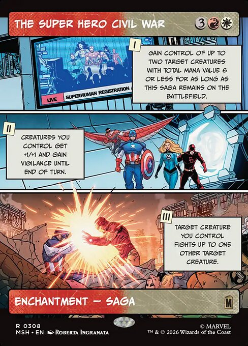 The Super Hero Civil War (Borderless) (Foil) - Marvel Super Heroes