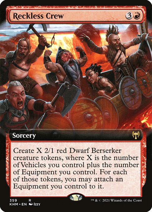 Reckless Crew (Extended Art) (Foil) - Kaldheim