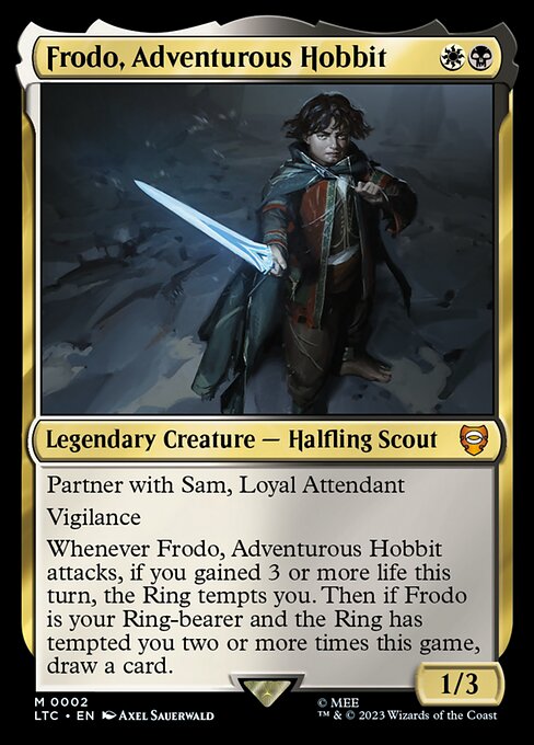 Frodo, Adventurous Hobbit (Foil) - Commander: The Lord of the Rings: Tales of Middle-earth