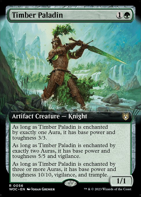Timber Paladin (Extended Art) - Commander: Wilds of Eldraine
