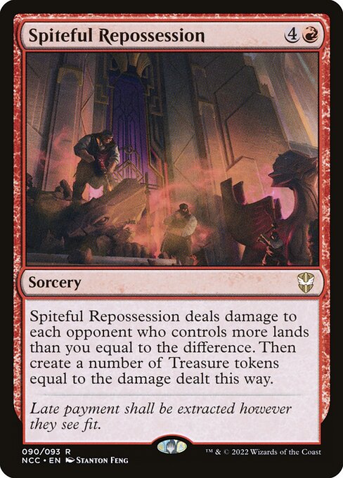 Spiteful Repossession (Extended Art) (Foil) - Commander: Streets of New Capenna