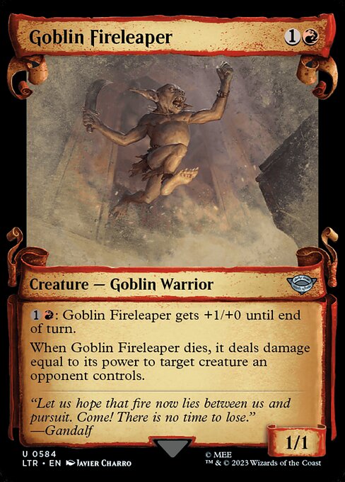 Goblin Fireleaper (Showcase Scrolls) - Universes Beyond: The Lord of the Rings: Tales of Middle-earth