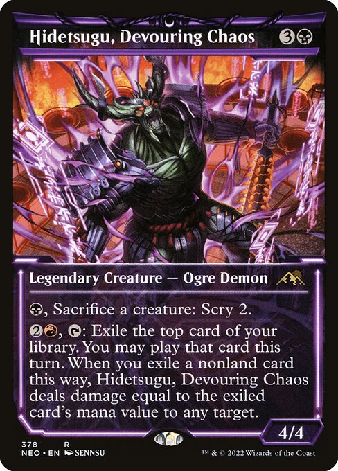 Hidetsugu, Devouring Chaos (Showcase) - Kamigawa: Neon Dynasty