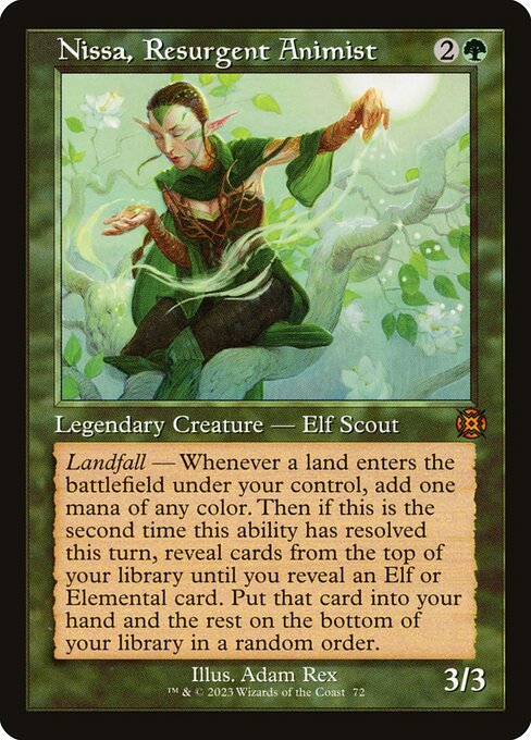 Nissa, Resurgent Animist (Retro Frame) (Foil) - March of the Machine: The Aftermath