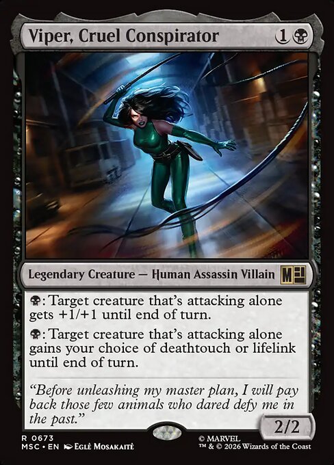 Viper, Cruel Conspirator - Commander: Marvel Super Heroes