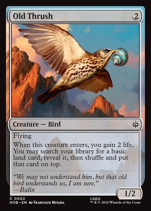 Old Thrush (Foil) - The Hobbit