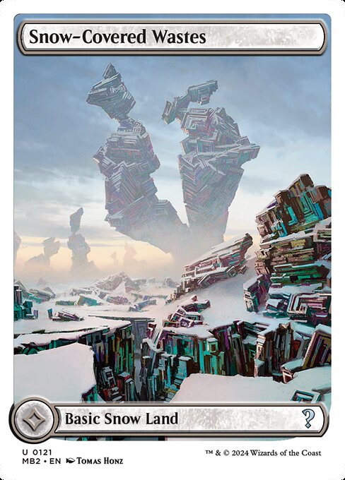 Snow-Covered Wastes (White Border) - Mystery Booster 2