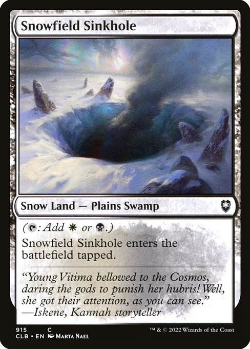 Snowfield Sinkhole - Commander Legends: Battle for Baldur's Gate