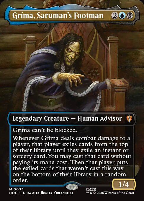 Grima, Saruman's Footman (Borderless) (Foil) - The Hobbit: Eternal-Legal