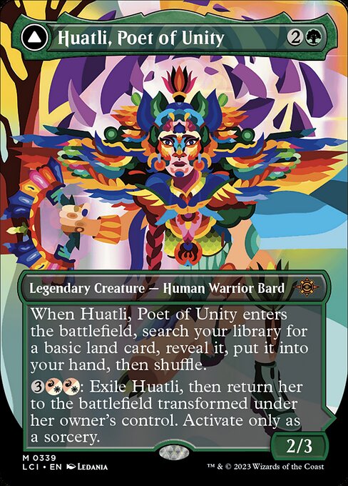 Huatli, Poet of Unity (Borderless) (Foil) - The Lost Caverns of Ixalan