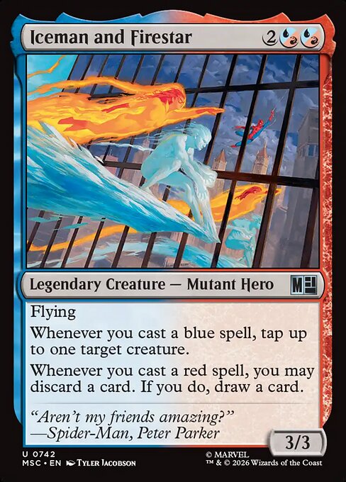 Iceman and Firestar (Foil) - Commander: Marvel Super Heroes