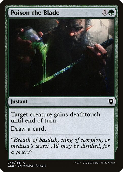 Poison the Blade (Foil) - Commander Legends: Battle for Baldur's Gate