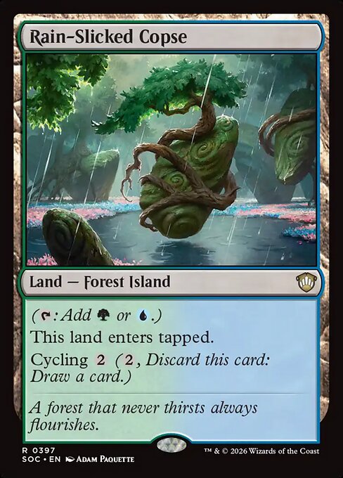 Rain-Slicked Copse - Commander: Secrets of Strixhaven