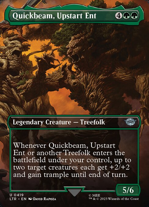 Quickbeam, Upstart Ent (Borderless) (Foil) - Universes Beyond: The Lord of the Rings: Tales of Middle-earth