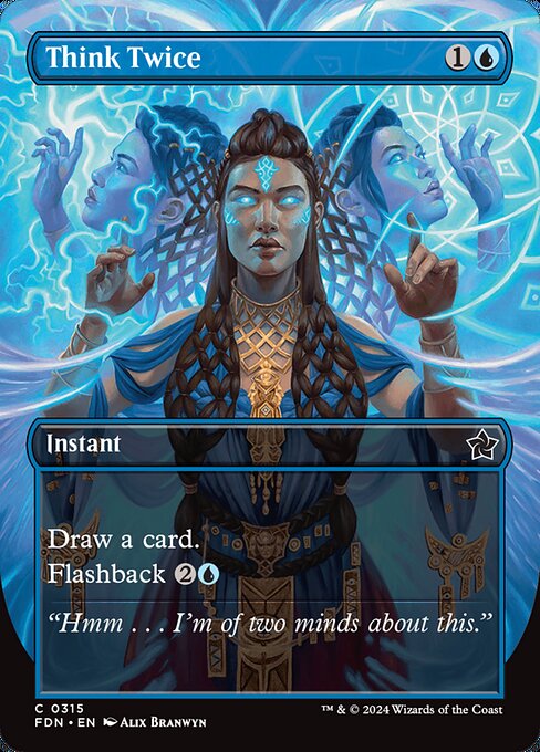 Think Twice (Borderless) (Foil) - Foundations