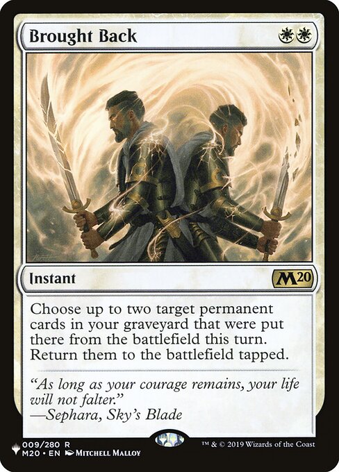 Brought Back - The List Reprints