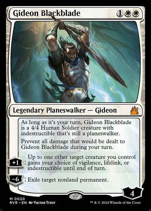 Gideon Blackblade (Foil) - Ravnica Remastered