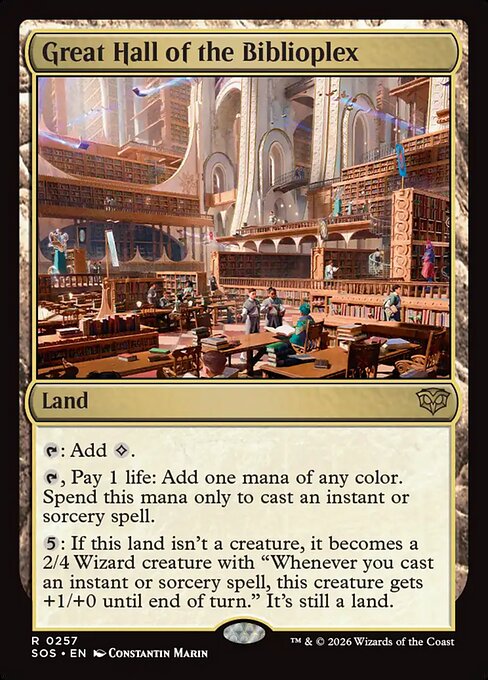 Great Hall of the Biblioplex (Foil) - Secrets of Strixhaven