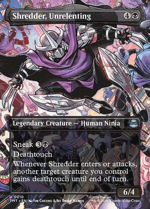 Shredder, Unrelenting (Borderless) (Foil) - Teenage Mutant Ninja Turtles