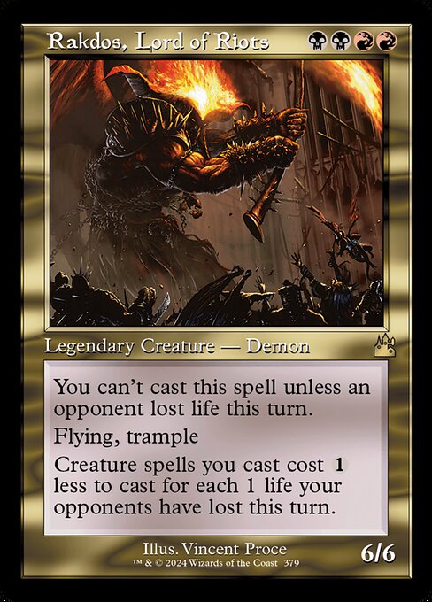 Rakdos, Lord of Riots (Retro Frame) - Ravnica Remastered