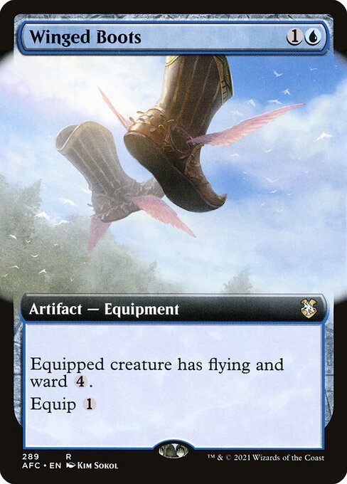 Winged Boots (Extended Art) - Commander: Adventures in the Forgotten Realms