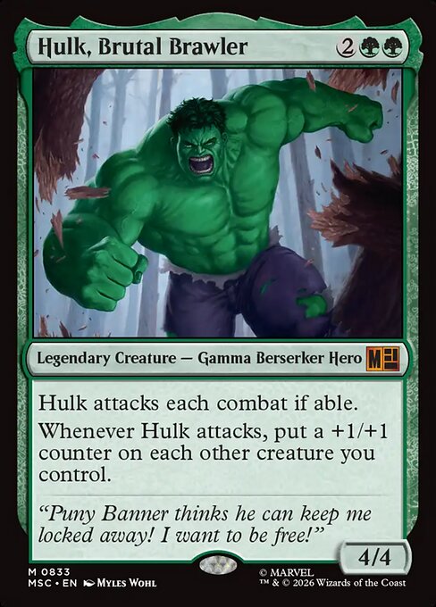Hulk, Brutal Brawler (Foil) - Commander: Marvel Super Heroes