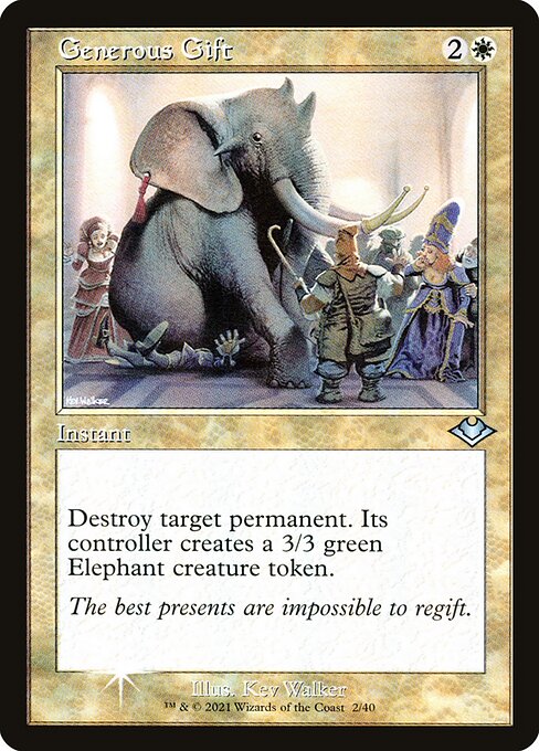Generous Gift (Retro Frame) (Foil Etched) - Modern Horizons