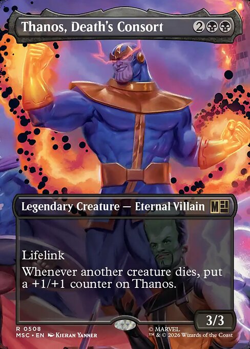 Thanos, Death's Consort (Borderless) - Commander: Marvel Super Heroes