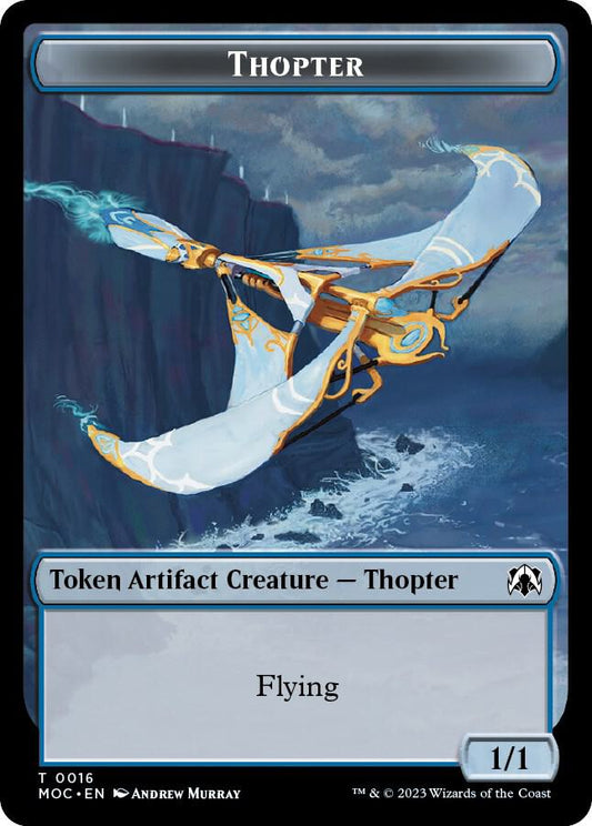 Thopter // Gold Double-sided Token - Commander: March of the Machine