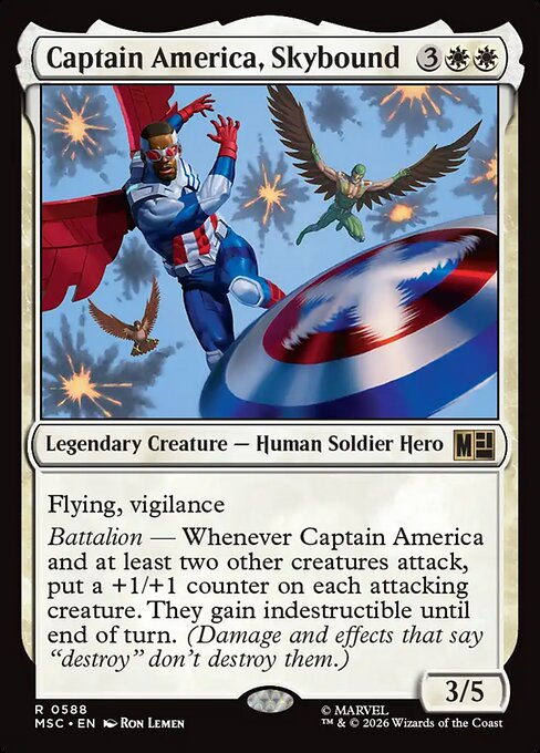 Captain America, Skybound (Foil) - Commander: Marvel Super Heroes