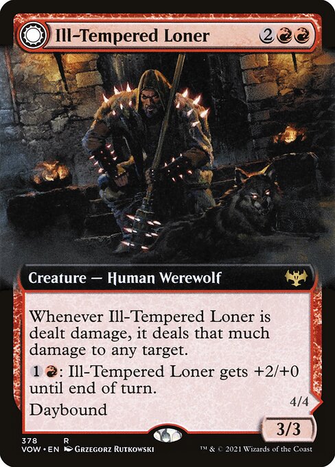 Ill-Tempered Loner (Extended Art) (Foil) - Innistrad: Crimson Vow