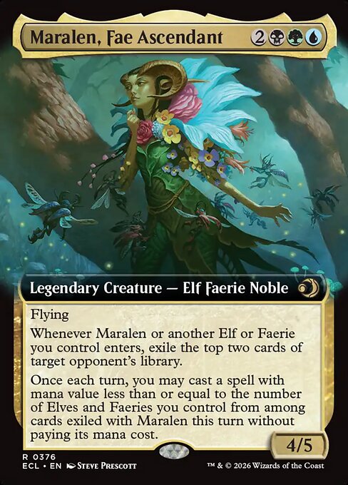 Maralen, Fae Ascendant (Extended Art) (Foil) - Lorwyn Eclipsed