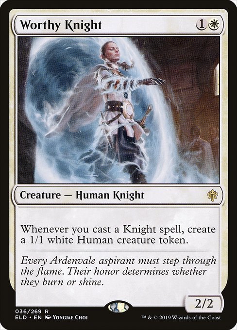 Worthy Knight (Foil) - Throne of Eldraine