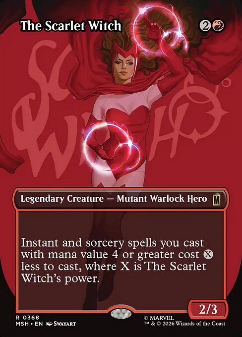 The Scarlet Witch (Borderless) (Foil) - Marvel Super Heroes