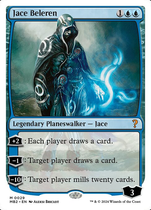 Jace Beleren (White Border) - Mystery Booster 2