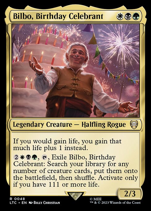 Bilbo, Birthday Celebrant - Commander: The Lord of the Rings: Tales of Middle-earth