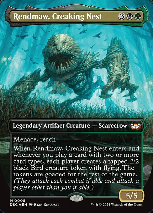 Rendmaw, Creaking Nest (Borderless) (Foil) - Commander: Duskmourn: House of Horror