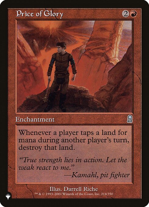 Price of Glory - The List Reprints