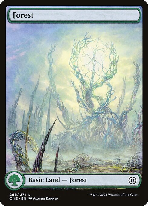 Forest (266) - Full Art - Phyrexia: All Will Be One