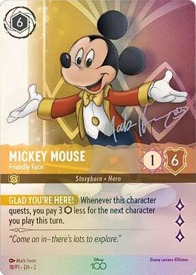Mickey Mouse - Friendly Face (Alternate Art) (Foil) - Disney100 Promos