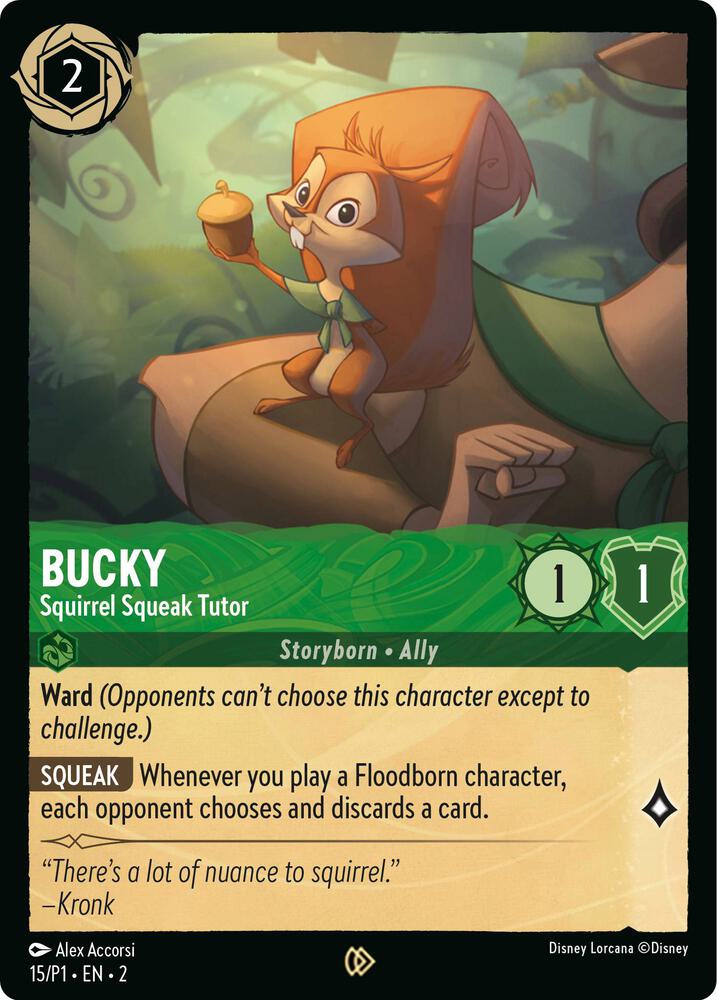Bucky - Squirrel Squeak Tutor (Foil) - Disney Lorcana Promo Cards