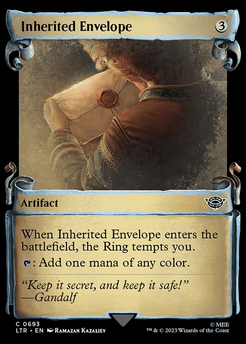 Inherited Envelope (Showcase Scrolls) (Foil) - Universes Beyond: The Lord of the Rings: Tales of Middle-earth