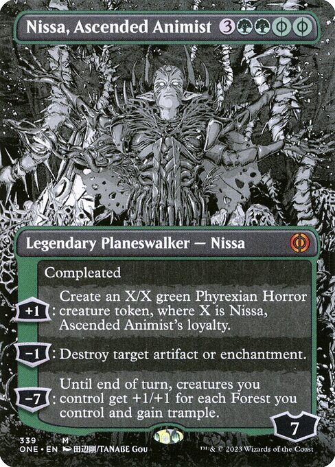 Nissa, Ascended Animist (Borderless) - Phyrexia: All Will Be One