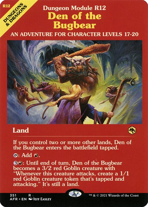 Den of the Bugbear (Dungeon Module) - Adventures in the Forgotten Realms