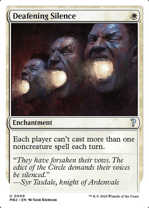 Deafening Silence (White Border) - Mystery Booster 2